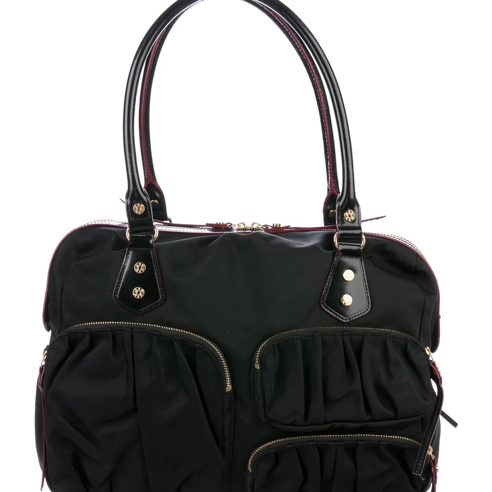 MZ WALLACE leather trimmed nylon shoulder bag